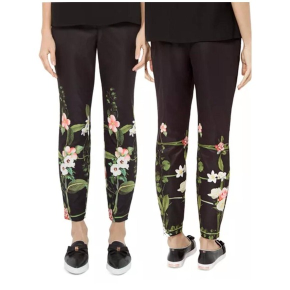 Ted Baker Pants - Ted Baker Hadas Secret Trellis‎ Ankle Zip Trousers Pants Size 1 US 4